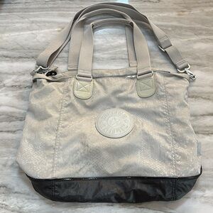 Kipling medium size snakeskin tote bag